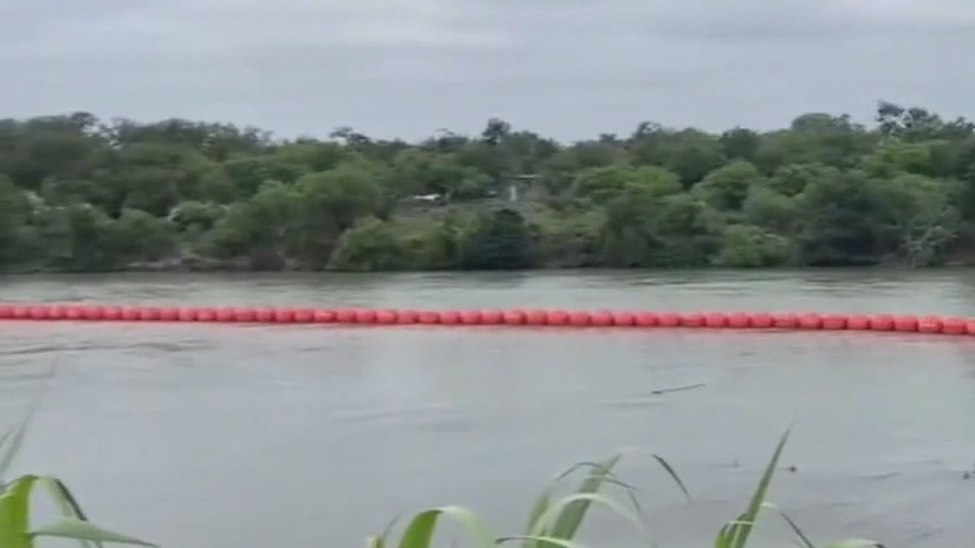 Texas border floating barrier can stay